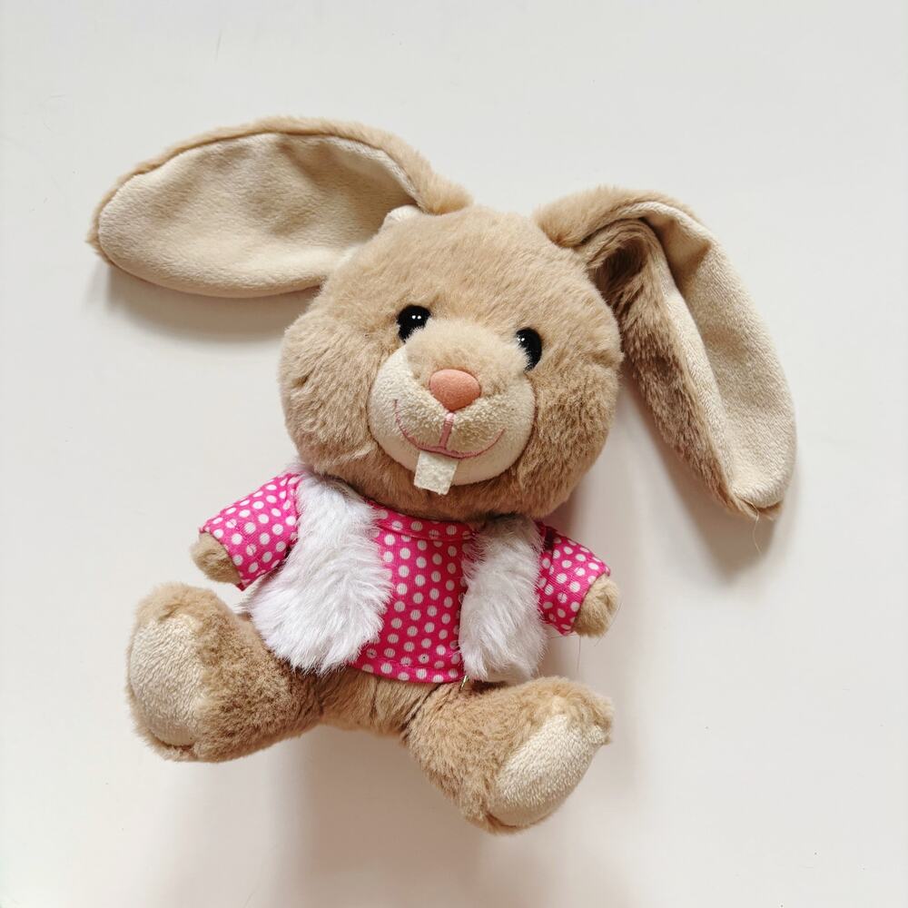 Build-A-Bear Small Frys Bunny Rabbit Pink Vest Plush